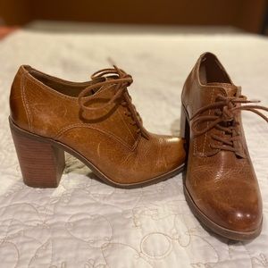 Lucky Brand Leather Heeled Booties